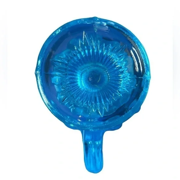 Victorian Opaline Pearline Glass Opalescent Turquoise Blue Creamer For Tea Set - Picture 4 of 5